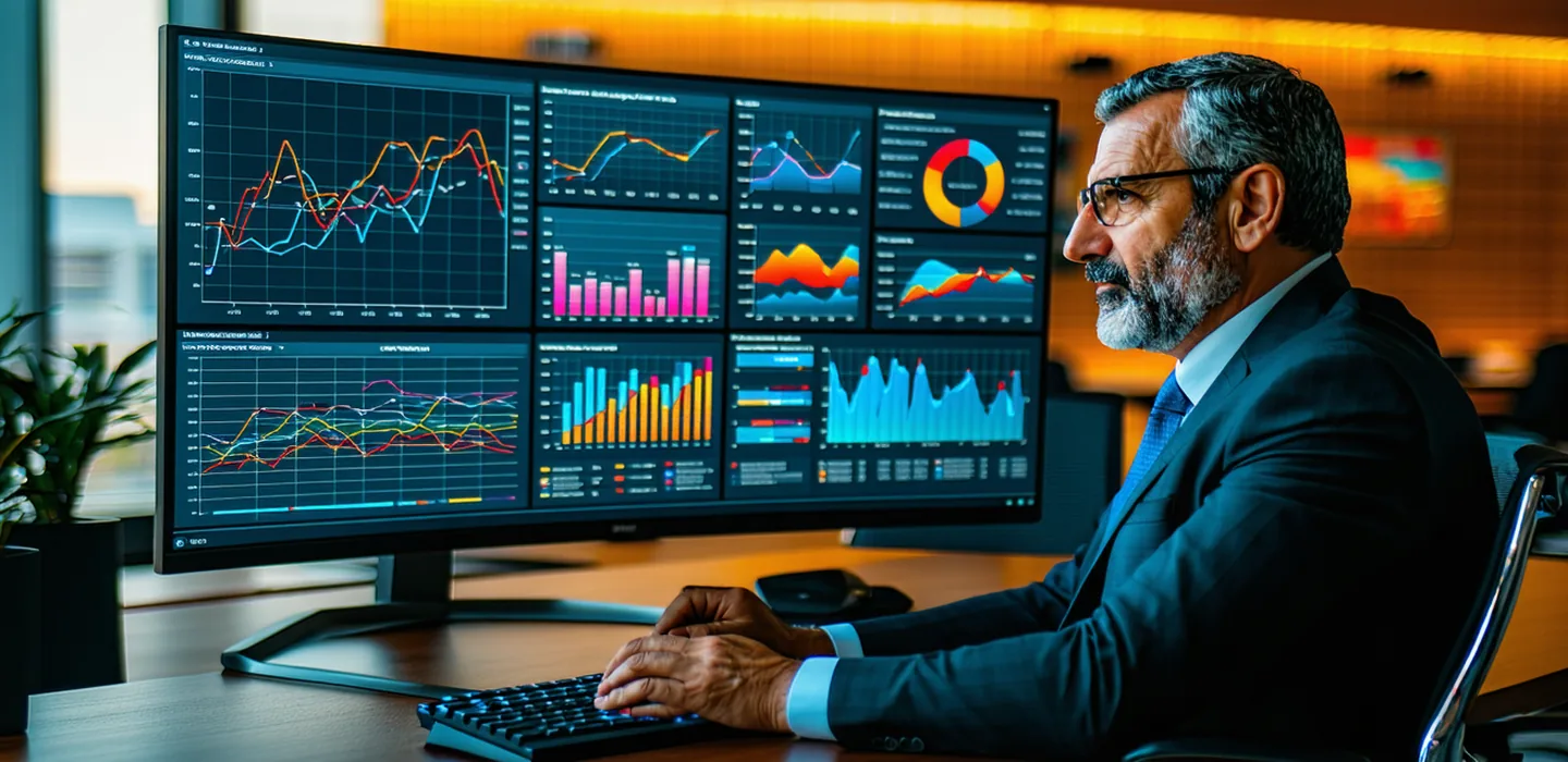 CMIO reviewing clinical informatics dashboard